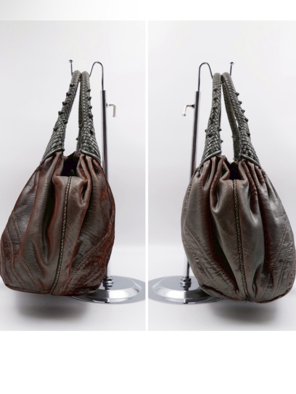 Fendi Spy Bag Napa Nuvolata Brown Leather Hobo - Picture 6 of 16